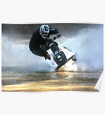 leaning for the cornering Poster