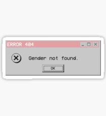Genderqueer Gender Not Found Nonbinary Sticker