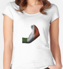 Italian Hand Gesture Women's Fitted Scoop T-Shirt