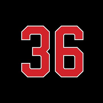 Sports Number 6, red black color lucky sport six Sticker for Sale by  ArtIsParty