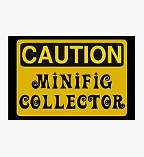 Caution Minifig Collector Sign Photographic Print