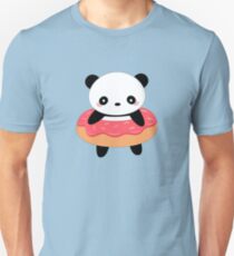 Kawaii Panda Donut Slim Fit T-Shirt