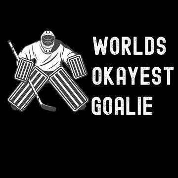 World's Okayest Goalie Hockey Jersey Neon Pink/black/white 
