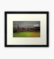 Wrigley Field in der Dämmerung Gerahmtes Wandbild