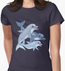Dolphin Family Women's Fitted T-Shirt