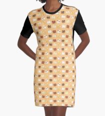 Pomeranian Parade Graphic T-Shirt Dress