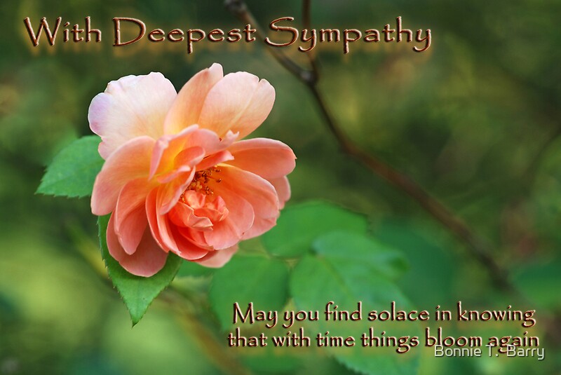 "With Deepest Sympathy" By Bonnie T. Barry | Redbubble