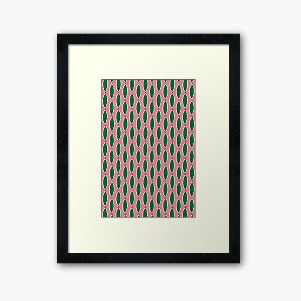 Leaves On Pink Framed Art Print