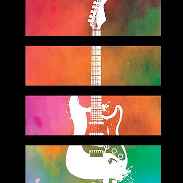 Sticker for Sale avec l'œuvre « Guitare Plectre Guitariste Cadeau Guitariste  Musicien » de l'artiste Lenny Stahl