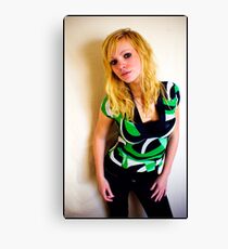 Sanna in green Canvas Print