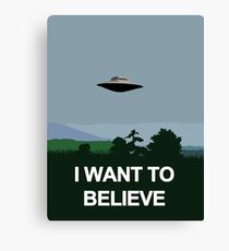 I WANT TO BELIEVE Canvas Print