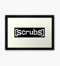 Scrubs White Framed Print