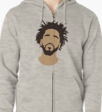J Cole Silhouette Zipped Hoodie
