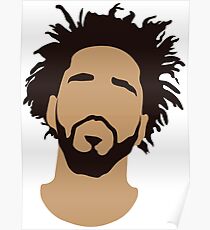 J Cole Silhouette Poster