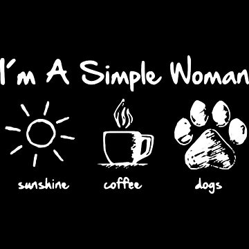 Official i'm A Simple Woman Coffee Dog And Chicago Cubs Shirt