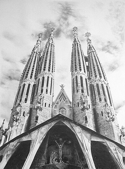  Sagrada Familia Pencil Drawing by onlypencil Redbubble
