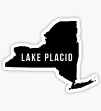 Lake Placid, Staat New York Silhouette Sticker