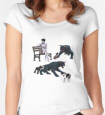 Gozer at the Dog Park Women's Fitted Scoop T-Shirt