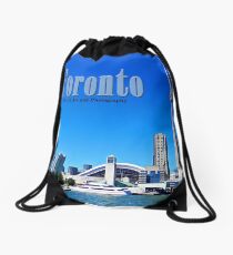 Toronto Skyline Drawstring Bag
