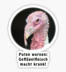 Besorgte Pute Sticker