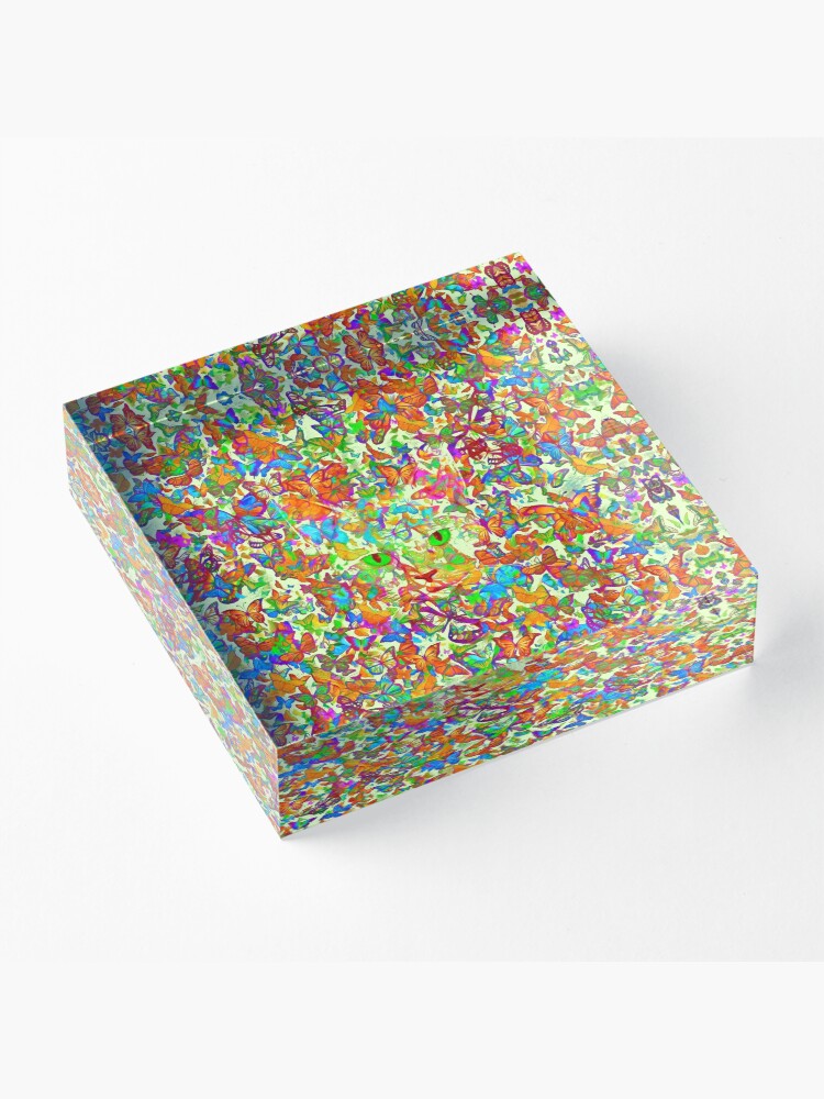 Alternate view of Hiding in butterflies Acrylic Block
