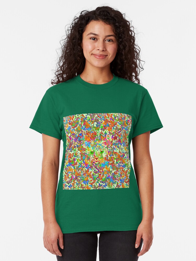 Alternate view of Hiding in butterflies Classic T-Shirt