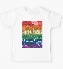 sequin pride flag Kids Tee