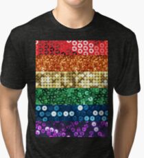 sequin pride flag Tri-blend T-Shirt