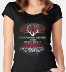 Canadian Grown With Dutch Roots Women's Fitted Scoop T-Shirt
