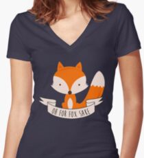 Camiseta entallada de cuello en V Oh por el sake de Fox