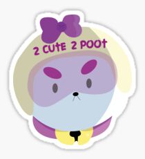 Pegatina 2 CUTE 2 POOT | Abeja y Puppycat Vector Art