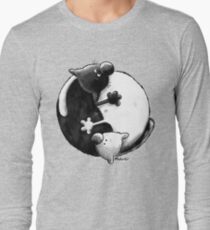 Yin and Yang Cats Long Sleeve T-Shirt