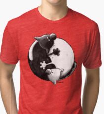Yin and Yang Cats Tri-blend T-Shirt