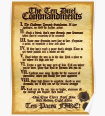 The 10 Duel Commandments Poster
