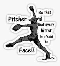 Softball Pitcher Be Afraid Hitter Sticker