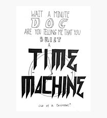 Back to The Future Photographic Print