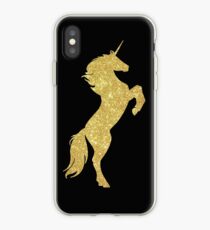 Gold Sparkly Einhorn iPhone-Hülle & Cover