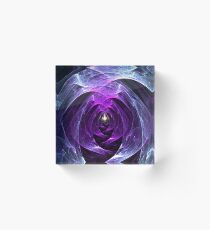 Jewel in Wispy Cavern Acrylic Block