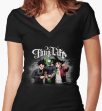 Thug life Goku, piccolo, Vegeta Women's Fitted V-Neck T-Shirt
