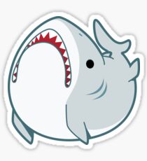 Derpy Great White Shark Sticker