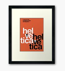 Helvetica Vintage Poster Framed Print