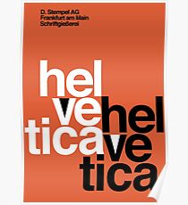 Helvetica Vintage Poster Poster