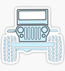 Light Blue Jeep Sticker