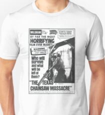 The Texas Chainsaw Massacre Vintage Newspaper Ad Unisex T-Shirt