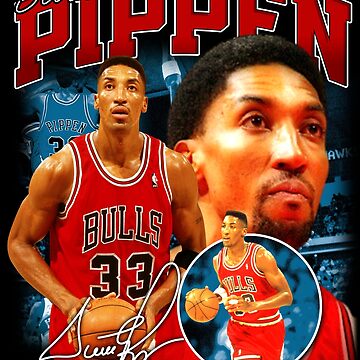 Vintage Chicago Bulls Scottie Pippen Pro Player Shirt NBA 90s
