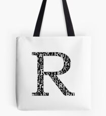 R Filled | Typography Tote Bag