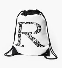 R Filled | Typography Drawstring Bag
