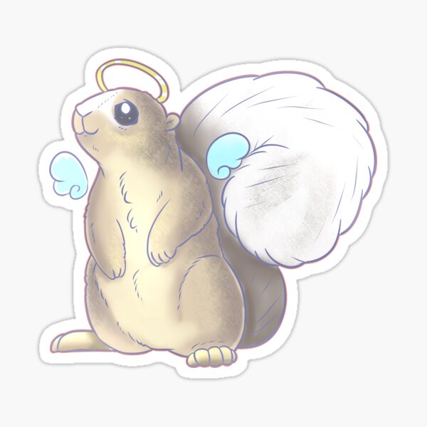 White Tailed Squirrel Sticker