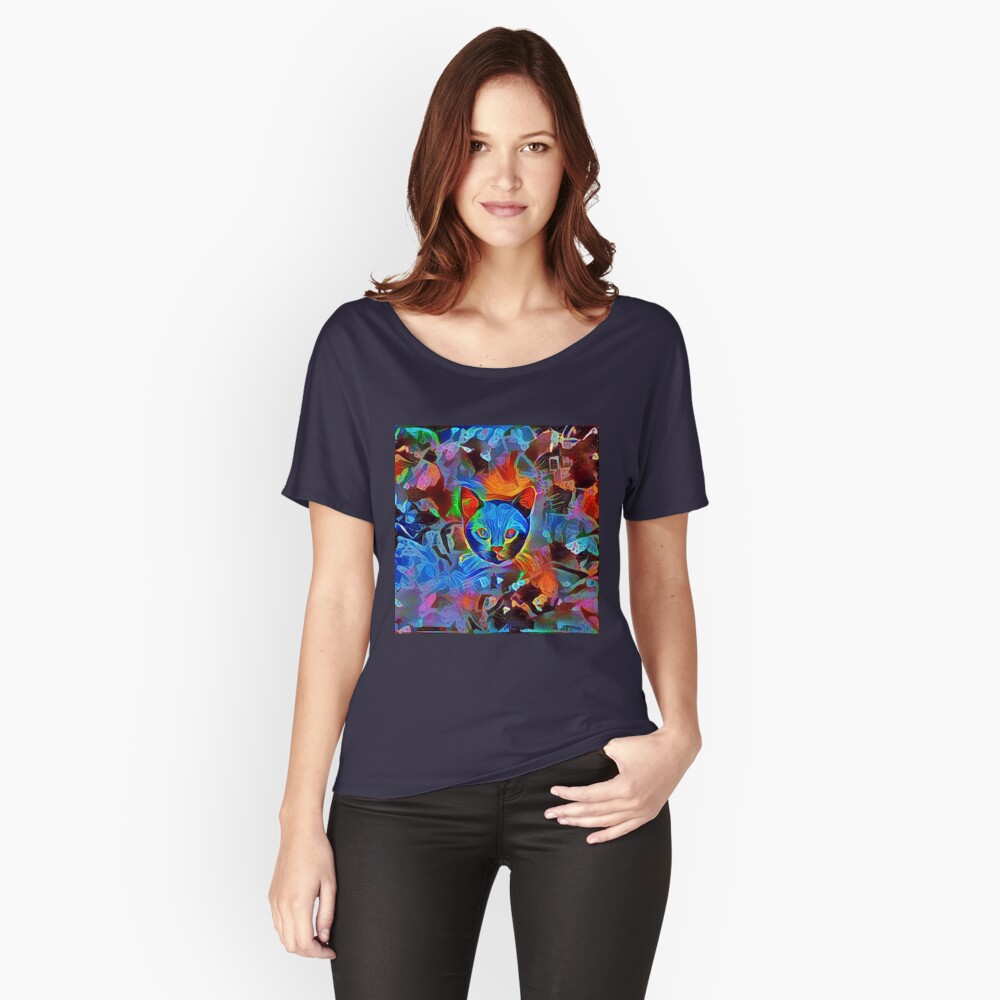 Black cat Relaxed Fit T-Shirt
