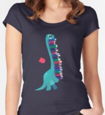 BUCH DINOSAURIER 01 Tailliertes Rundhals-Shirt